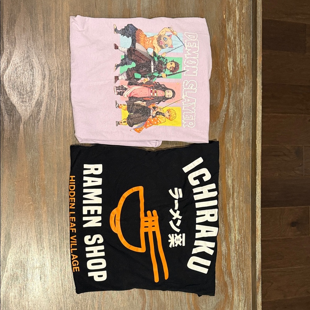 Demon Slayer/ Naruto Ramen Shop‎ T-Shirt Bundle Large